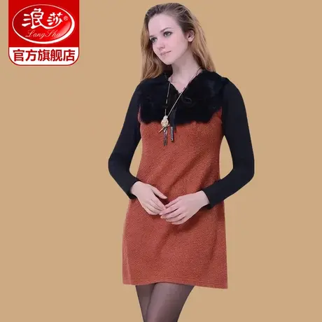 浪莎保暖衣女士可外穿内搭衣加厚加绒时尚修身保暖上衣秋衣冬季图片