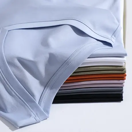 V领冰丝高端T恤女夏百搭短袖上衣纯棉2023夏日上新纯色丝光棉半袖商品大图