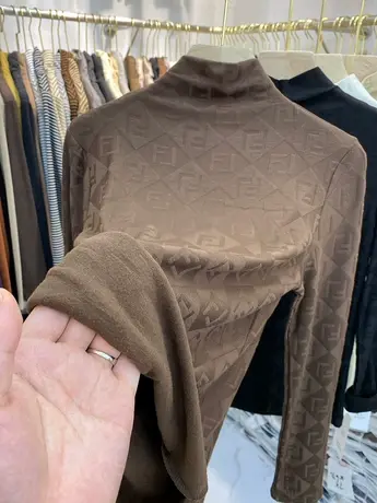 秋冬新款时尚洋气提花格子长袖t恤女欧货内搭上衣半高领打底衫潮图片