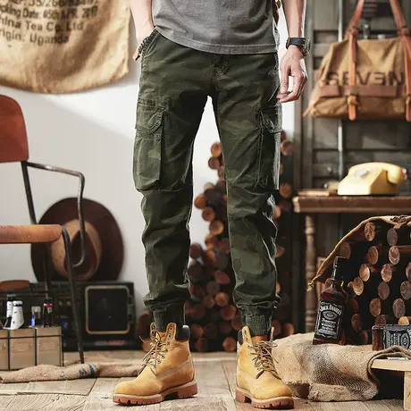 Modi Nick/摩帝尼克时尚百搭复古潮流男士工装裤宽松多口袋长裤商品大图