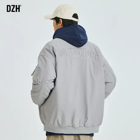 男士哥特风刺绣棉服男款冬季加厚潮牌宽松男装2023年新款棉衣外套商品大图