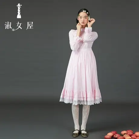 淑女屋官方旗舰店塔克褶公主连衣裙图片