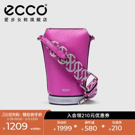 ECCO爱步单肩包 新款手机包零钱包小巧真皮斜挎包 壶型包9107585商品大图