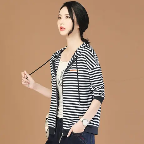 韩潮袭人连帽长袖卫衣开衫外套女2023秋装新款宽松百搭棒球服上衣图片