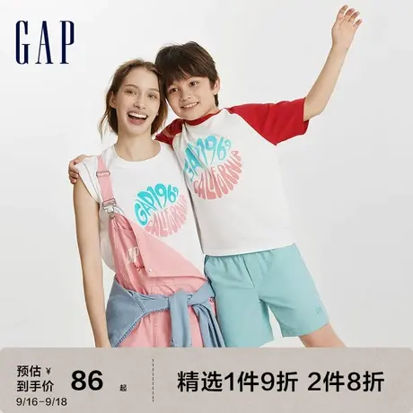 Gap女装夏季2023新款LOGO纯棉亲肤休闲上衣659473户外无袖T恤图片