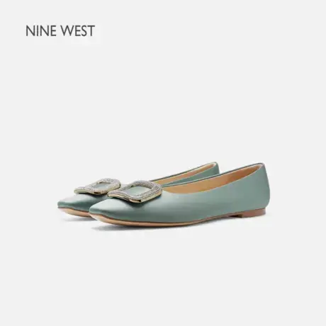 Nine West/玖熙法式方头浅口单鞋女2025夏季新款平底通勤百搭气质商品大图