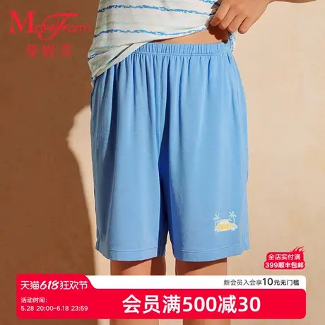 曼妮芬2025春夏舒适莫代尔男童休闲短裤可外穿儿童家居裤20312007商品大图