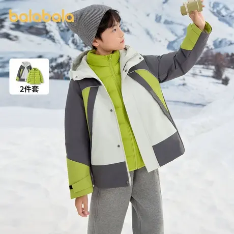 巴拉巴拉童装儿童羽绒服男童春新款外套防护两件套潮商品大图