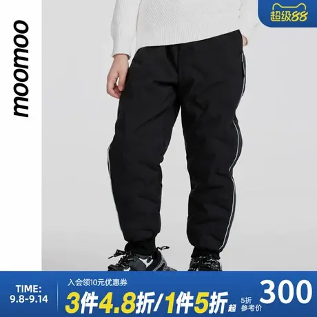 moomoo童装梭织裤男童2024冬季新款时尚潮流百搭加厚保暖舒适长裤商品大图
