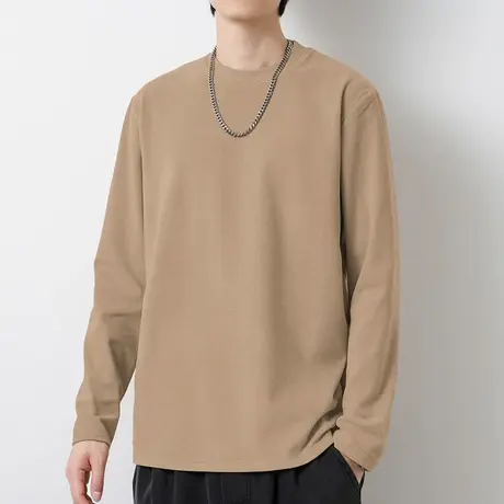 300g重磅德绒打底衫秋冬长袖t恤男潮流内搭圆领双面绒保暖秋衣服商品大图