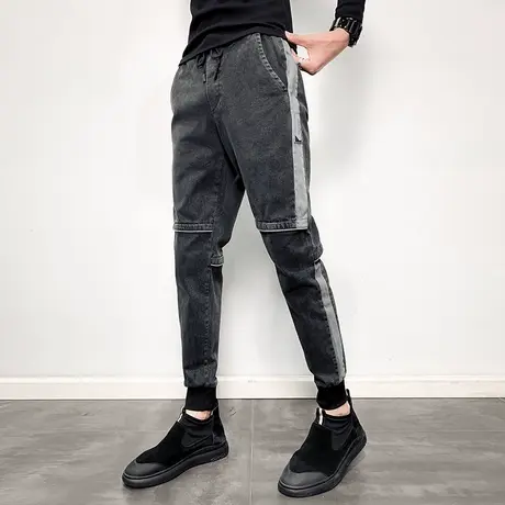 裤子男2023秋冬新款韩版潮修身小脚百搭网红潮牌休闲长裤社会小伙商品大图