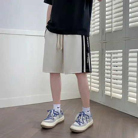 2023短裤男士夏季新款美式重磅大码运动裤子高街潮牌休闲五分裤商品大图