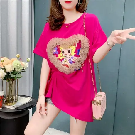 设计感短袖T恤女夏季2022年新款宽松洋气减龄百搭网红超火ins上衣图片