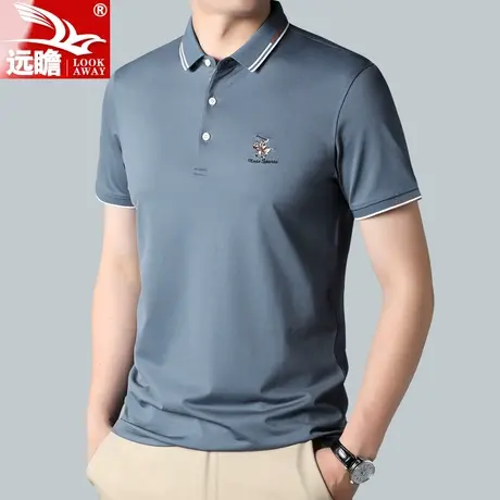 男装短袖t恤男夏季薄款2022新款男士夏天保罗宽松polo衫百搭体恤商品大图
