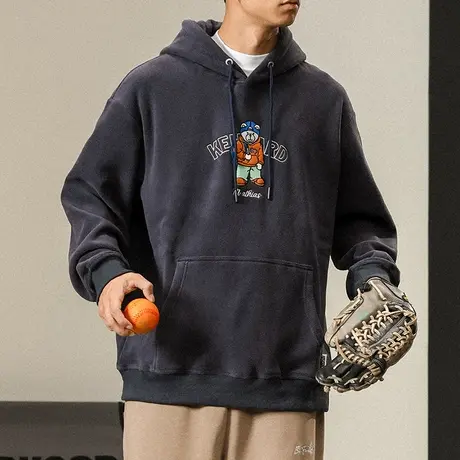 男装摇粒绒厚款秋季百搭潮流男士春秋卫衣青少年潮牌男装卫衣图片