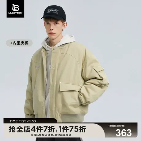 LiLbetter教练夹克棉服男冬季vintage棉衣飞行员外套加厚男士棉袄商品大图