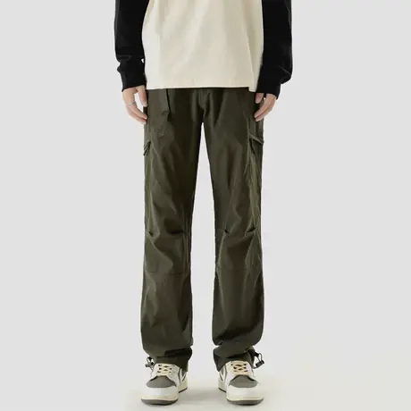 登山冲锋裤男春秋美式工装裤潮牌运动直筒cleanfit伞兵休闲长裤子商品大图