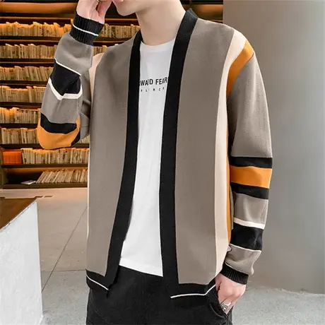 2023年春秋季新款开衫毛衣男士外套韩版潮流外穿针织衫秋装线衣服商品大图