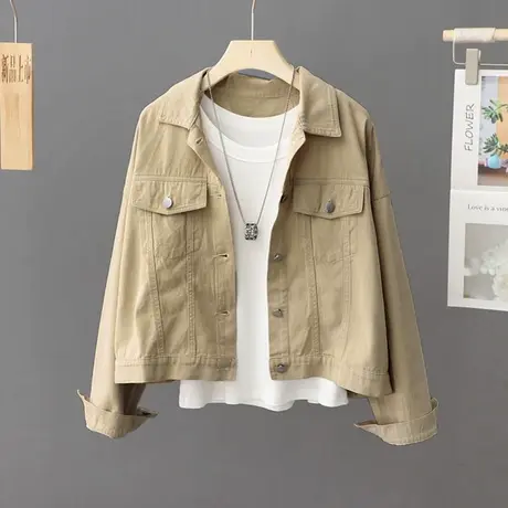 韩版短款牛仔外套女长袖2023春季新款潮流宽松时尚显瘦女士夹克衫图片