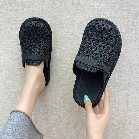 拖鞋女夏外穿时尚凉拖鞋护士包头半拖鞋软镂空办公室防滑家居可爱商品大图