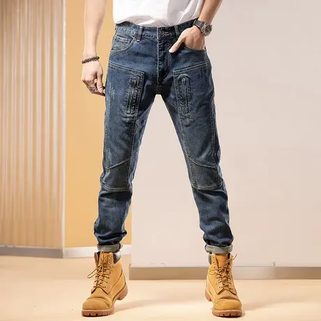 Modi Nick/摩帝尼克新款牛仔裤男生宽松直筒休闲长裤复古黑色百搭商品大图