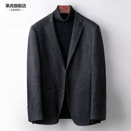 秋冬季休闲西服男士呢子外套商务韩版时尚小西装上衣男修身单件潮商品大图