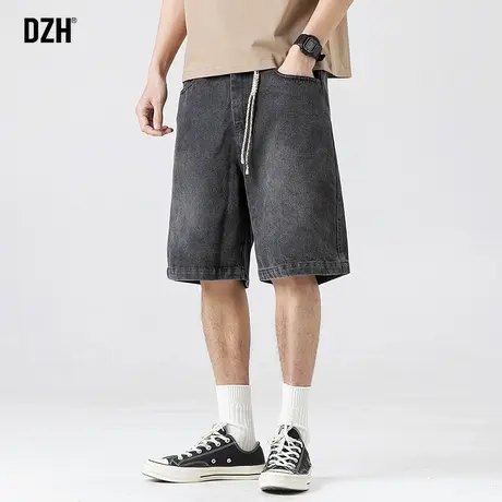 男士牛仔短裤男潮牌宽松直筒休闲五分裤2023年新款半截裤夏季男裤商品大图