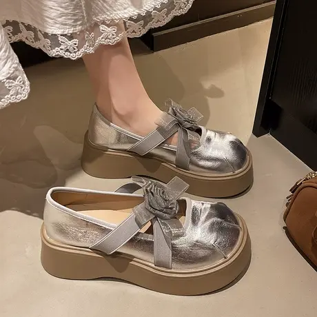 厚底气质玛丽珍鞋女2025年夏季新款高级感时尚单鞋法式绝美小皮鞋商品大图