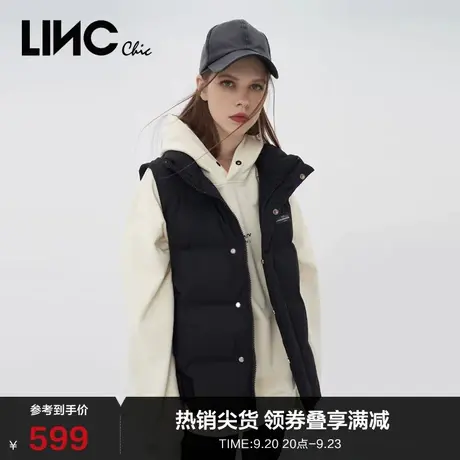 LINCCHIC金羽杰羽绒服男女同款轻薄短款羽绒马甲女款N22805061商品大图