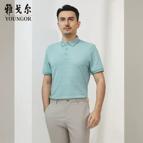 雅戈尔奥莱 商场同款男士短袖T恤新款官方正品商务休闲短袖POLO衫商品大图