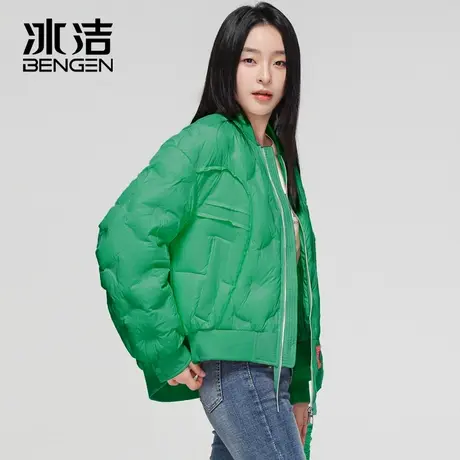 冰洁短款立领羽绒服女2023秋季新款薄羽绒简约大方保暖外套XFF商品大图
