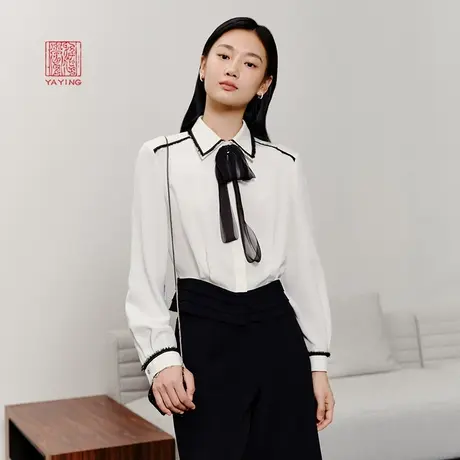 [真丝系列]EP雅莹高端系列 设计感小香风衬衫 春装商场同款2105A图片