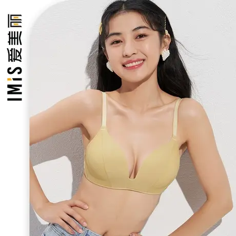 爱美丽IMIS内衣无钢圈聚拢网面拼接棉感中厚文胸IM17AYG1商品大图