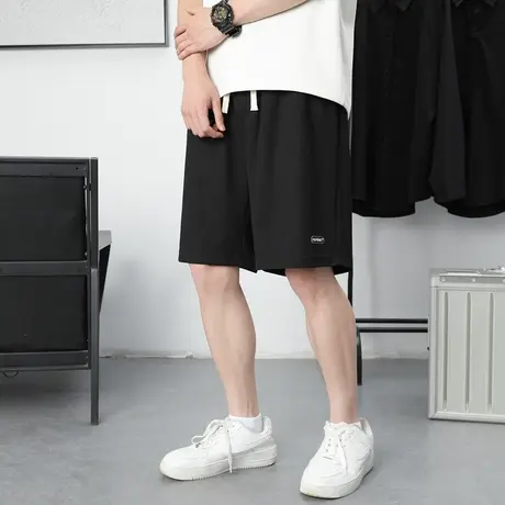 冰丝西裤男夏季薄款大码男装裤子潮牌痞帅五分裤中裤美式休闲短裤商品大图