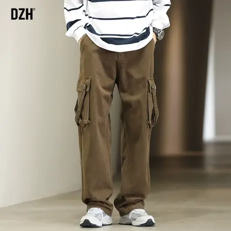 男士美式工装裤男款秋季潮牌宽松纯棉休闲裤男款2024新款阔腿裤子商品大图