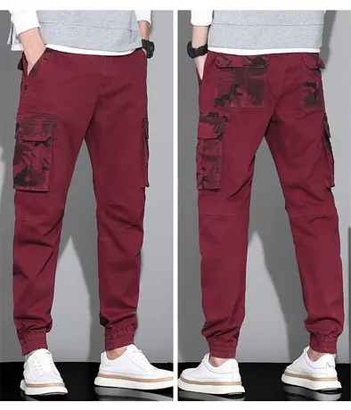 纯棉外贸高品质迷彩长裤户外工装裤全棉耐休闲裤多口袋修身小脚裤商品大图