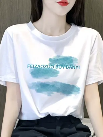 仿棉t恤女短袖2023早春新款夏季大码女装设计感小众别致上衣服ins图片
