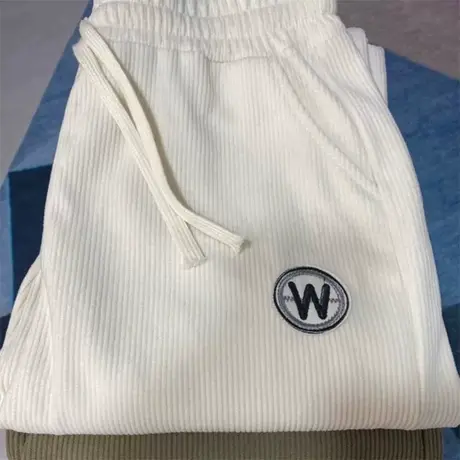 2023秋季新款裤子女灯芯绒休闲运动裤修身显瘦束脚百搭卫裤女长裤图片