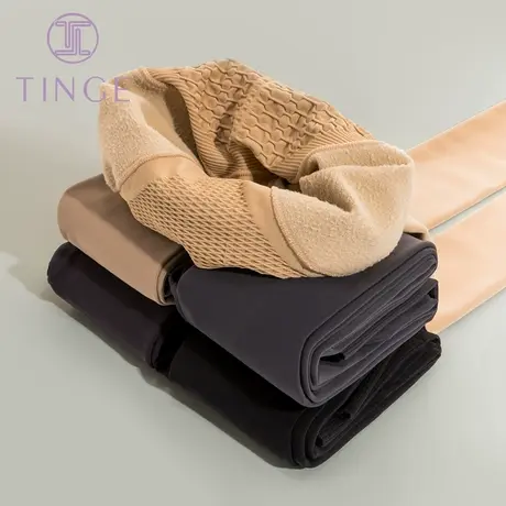 TINGE高腰收腹提臀加绒加厚连裤袜女冬光腿神器保暖打底裤丝袜图片