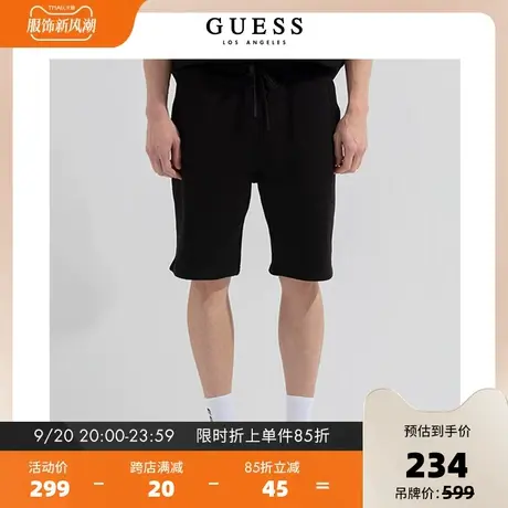 GUESS款男士运动宽松全棉薄款休闲裤五分裤短裤-X2OQ30R2Q41商品大图