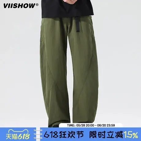 VIISHOW美式直筒休闲裤男2025春秋季新款休闲高级宽松裤子男生商品大图
