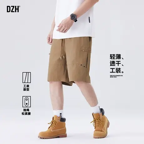 男士卡其色工装短裤男夏季薄款潮牌2025新款休闲五分裤百搭半截裤商品大图