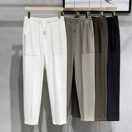 西裤口袋设计垂感休闲裤西装裤拖地裤男女直筒宽松美式高街男裤子商品大图