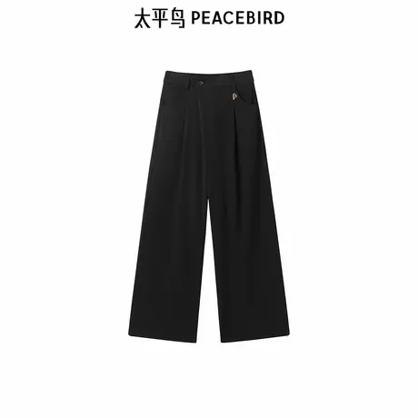 太平鸟年冬季新款品质简约直筒裤A1GBE4456图片