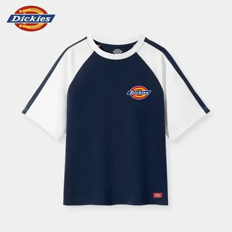 Dickies童装男童短袖t恤男孩夏季撞色拼接体恤儿童夏款纯棉半袖A图片