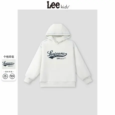 Lee童装女童卫衣2025新款中大童时尚连帽上衣儿童秋季薄款套头衫图片