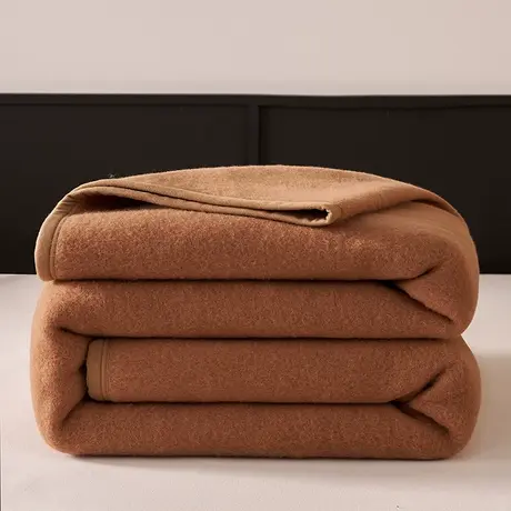恒源祥宾馆纯羊毛毛毯冬季加厚保暖休闲毯单人四季通用柔软午睡毯商品大图