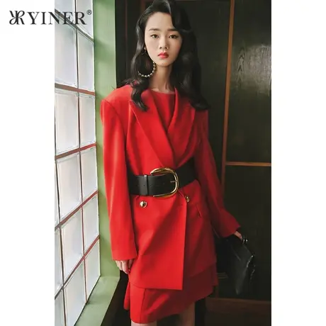 *【1996系列】YINER音儿女装冬季西装领短外套商品大图