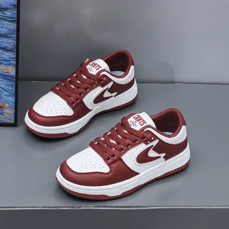 2023夏季新款潮流时尚小白鞋ins潮小众休闲鞋拼色厚底百搭板鞋女商品大图