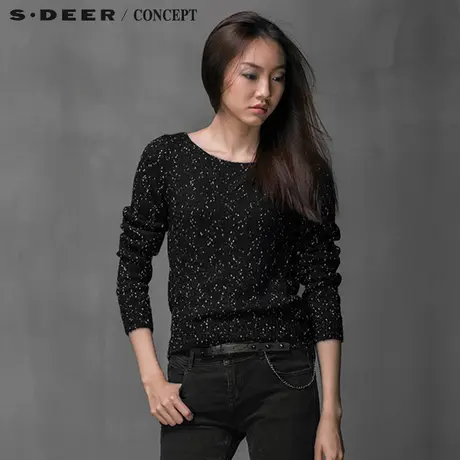 S·🌰DEER＼�ONCEPT【🌲上新】🌳圣迪奥女装时尚闪银钩织针织衫4383506图片